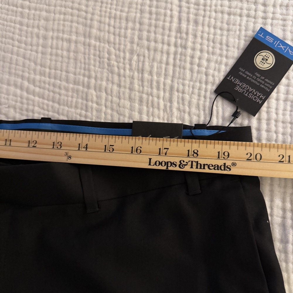 Axist Pants Mens 40x30 Black Ultra Series Straight Flat Front No Iron Dress NWT - Picture 14 of 16